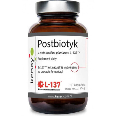 Postbiotique Lactobacillus plantarum L-137, 60 gélules Kenay