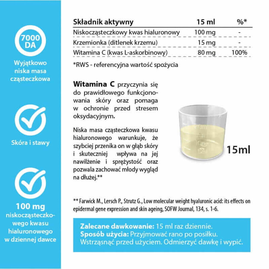 Molekulare Hyaluronsäure Niedermolekular 7000 DA 500 ml Yango