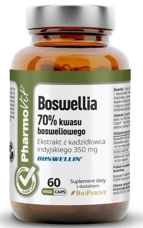 Boswellia 70% Boswelliasäure 60 Kapseln PharmoVit Clean Label