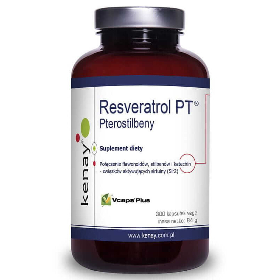 Resveratrol PT - PTEROSTILBENY (300 cápsulas), Kenay