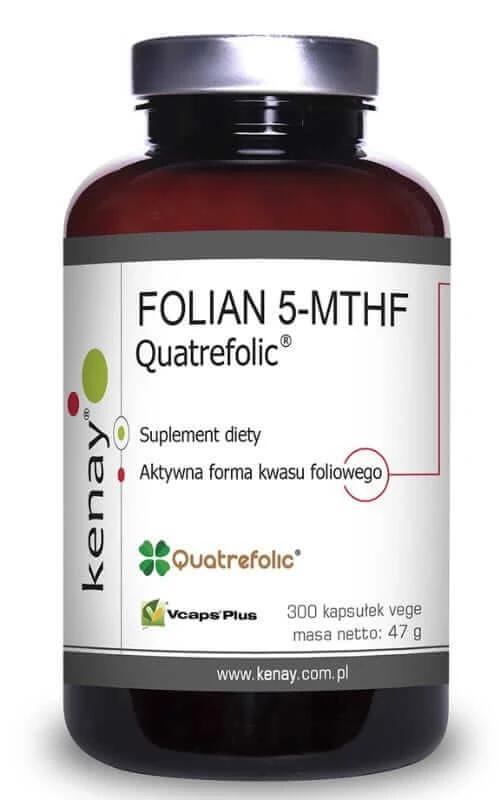 FOLATE 5-MTHF (aktive Folsäure) Quatrefolic (300 Kapseln) Kenay