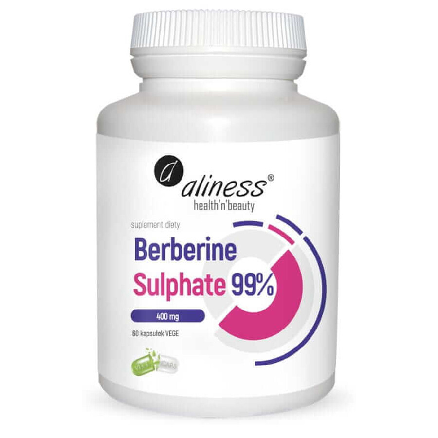 Berberine sulfate 99% 400 mg x 60 Aliness vegetarian capsules