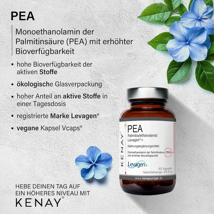 PEA Palmitoyl ethanolamide Levagen 60 gélules Kenay