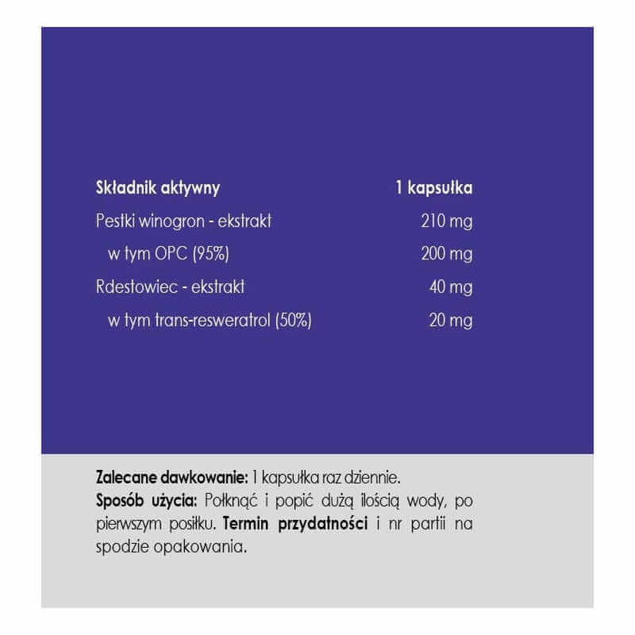 OPC + Panaseus resveratrolo (430 mg) 50 capsule