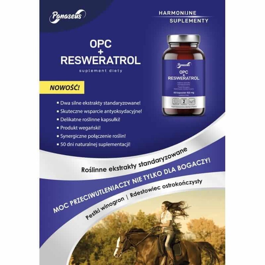 OPC + Panaseus resveratrolo (430 mg) 50 capsule