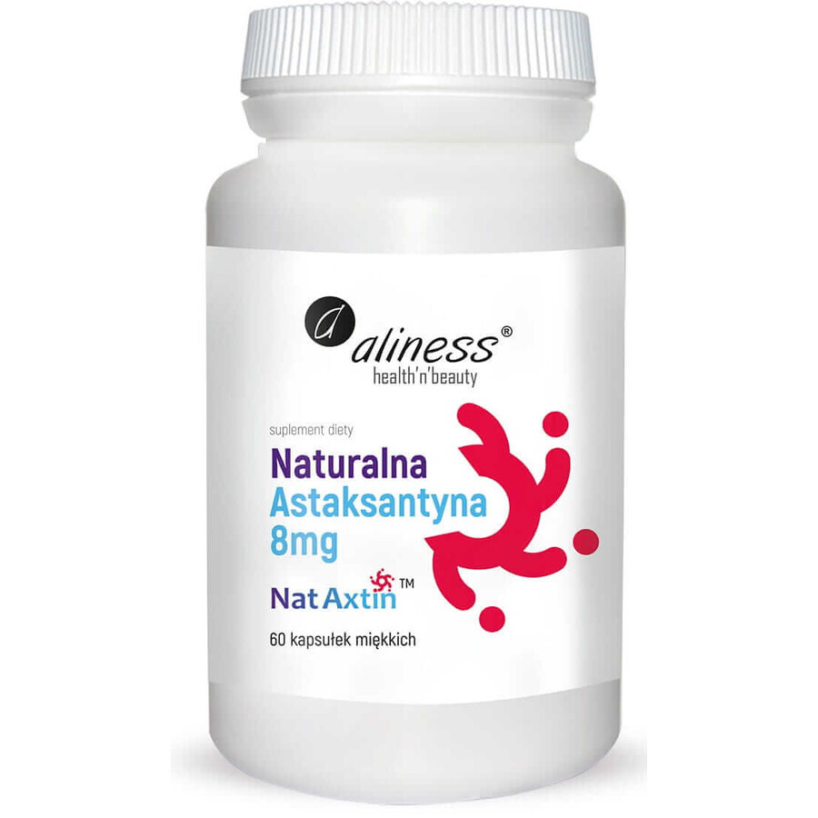 Astaxantina Natural Nat Axtin 8mg 60 cápsulas Aliness