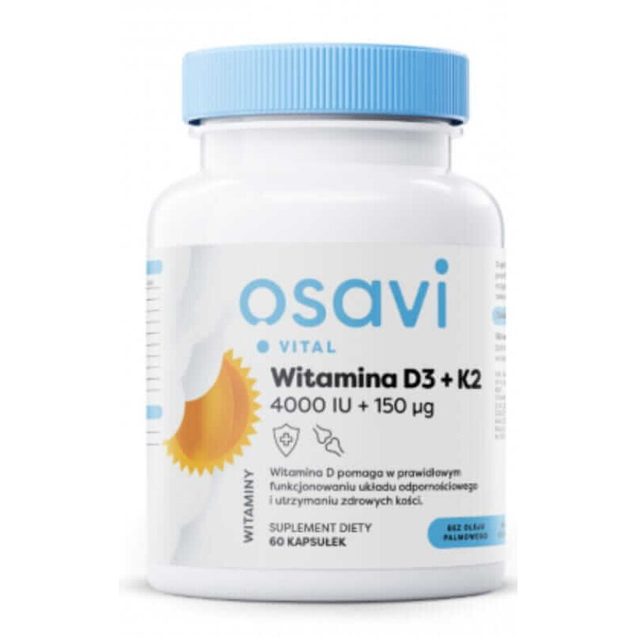 Osavi Vitamin D3 4000IU + K2 150mcg - 60 Kapseln