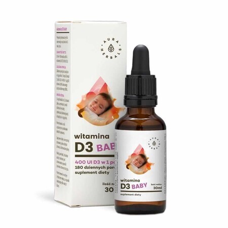 Vitamin D3 BABY 400 IU (30ml) Aura Herbals