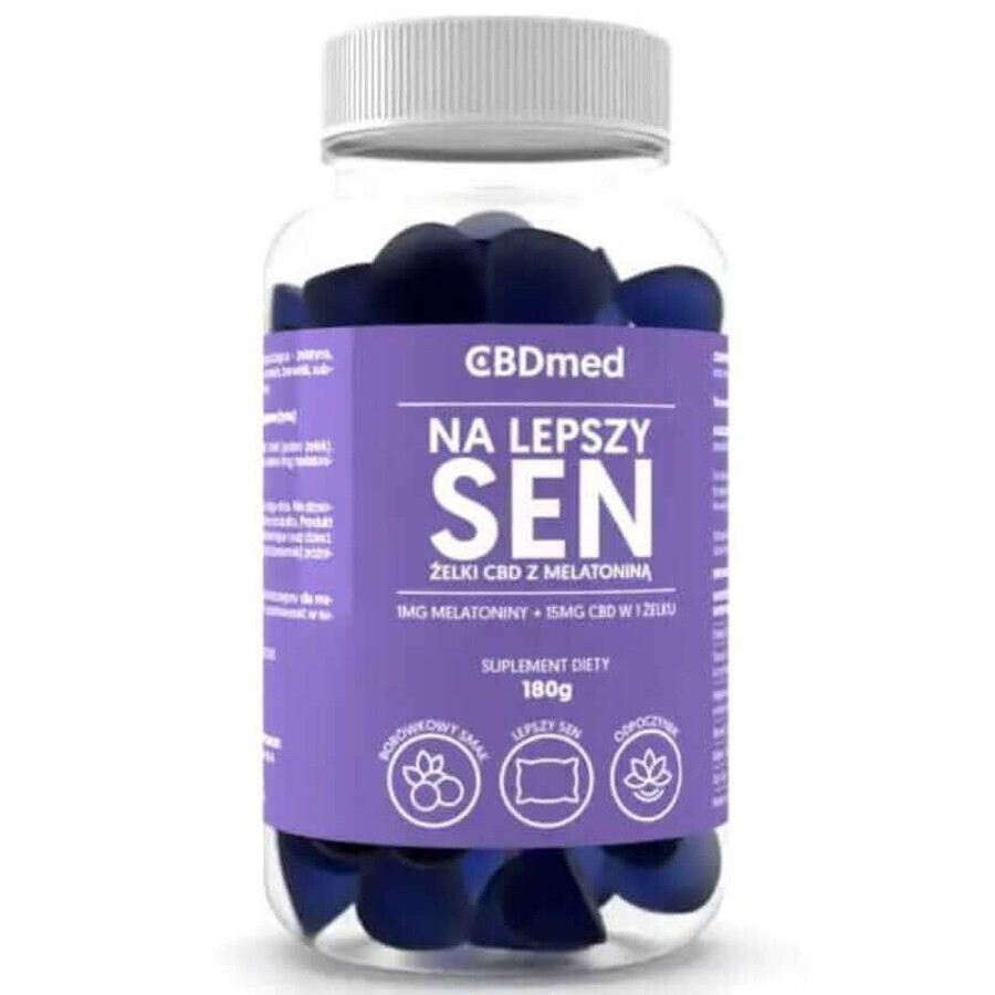 Besserer Schlaf Gels CBD + Melatonin 180 g (60 Stück) CBDmed