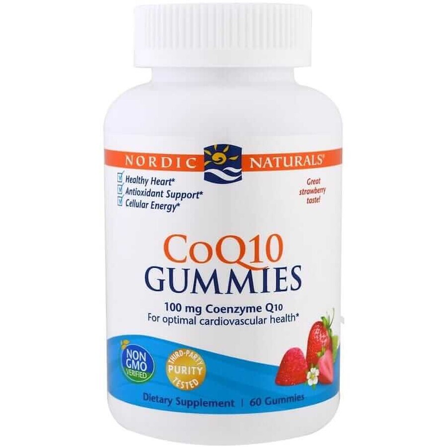 CoQ10 Gummies 100 mg Ubichinon Erdbeere (60 Gummibärchen) Nordic Naturals