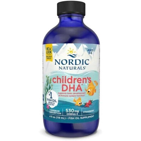 Nordic Naturals DHA für Kinder 530 mg Erdbeere 119 ml