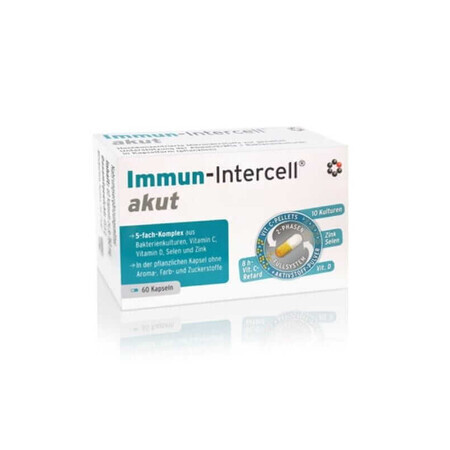 Immun-Intercell (Immunität) Vitamin C Zink Selen Vitamin D + Darmbakterienkulturen 60 Kapseln