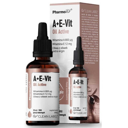 Pharmovit A+E-Vit Olie Actief 30 ml Pharmovit Clean Label