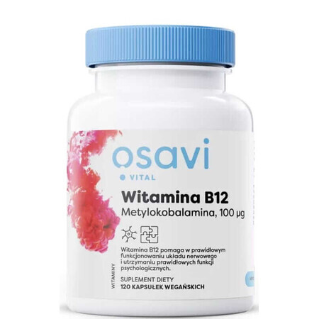 Osavi Vitamine B12 Methylcobalamine, 100mcg - 120 capsules