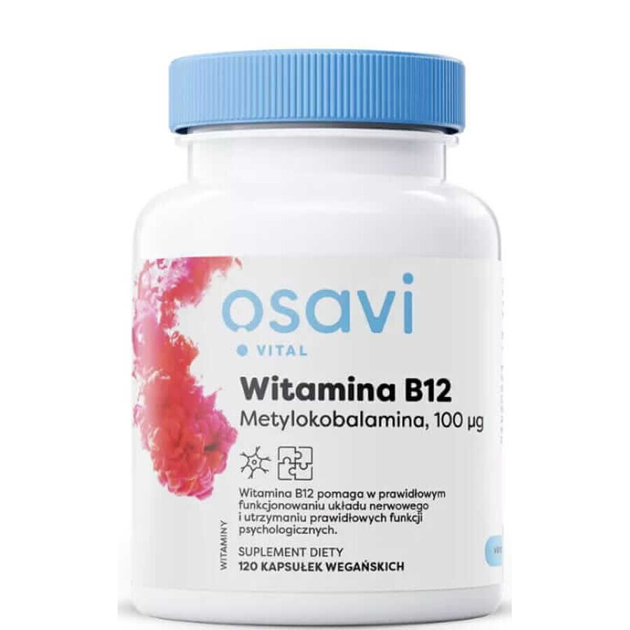 Osavi Vitamine B12 Methylcobalamine, 100mcg - 120 capsules