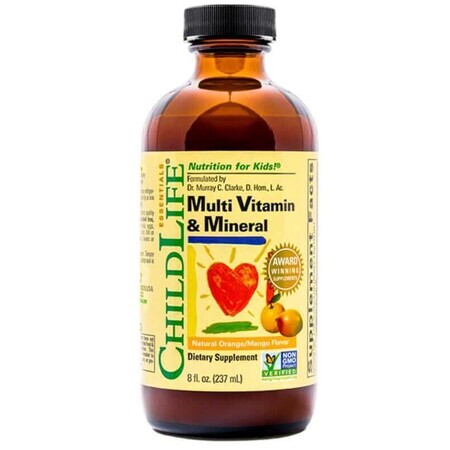 Multi Vitamin & Mineral Multivitamínico y mineral para niños 237 ml Child Life