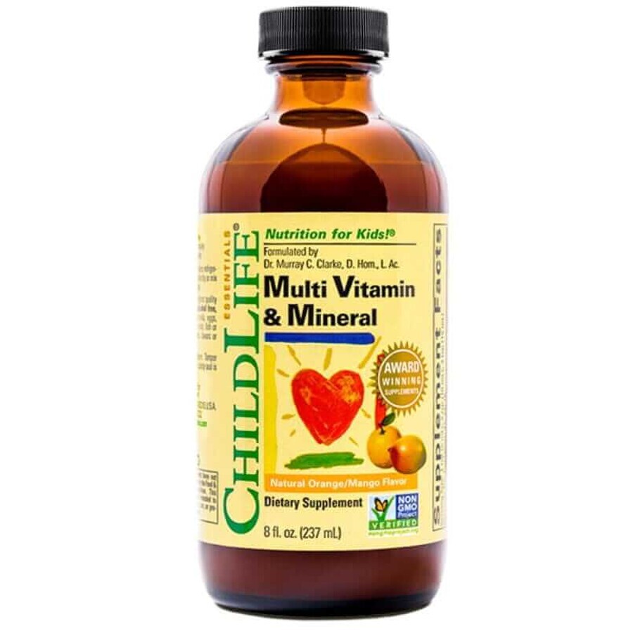 Multi Vitamin & Mineral Multivitamínico y mineral para niños 237 ml Child Life