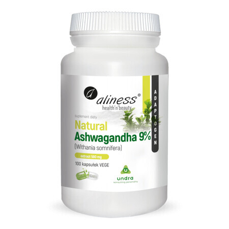 Ashwagandha natuurlijk 570 mg 9% x 100 vegetarische capsules Aliness