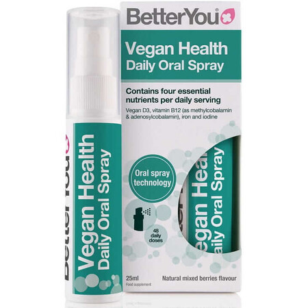 BetterYou Vegan Health Spray ( vit. D, vit. B12, hierro, yodo ) 25ml