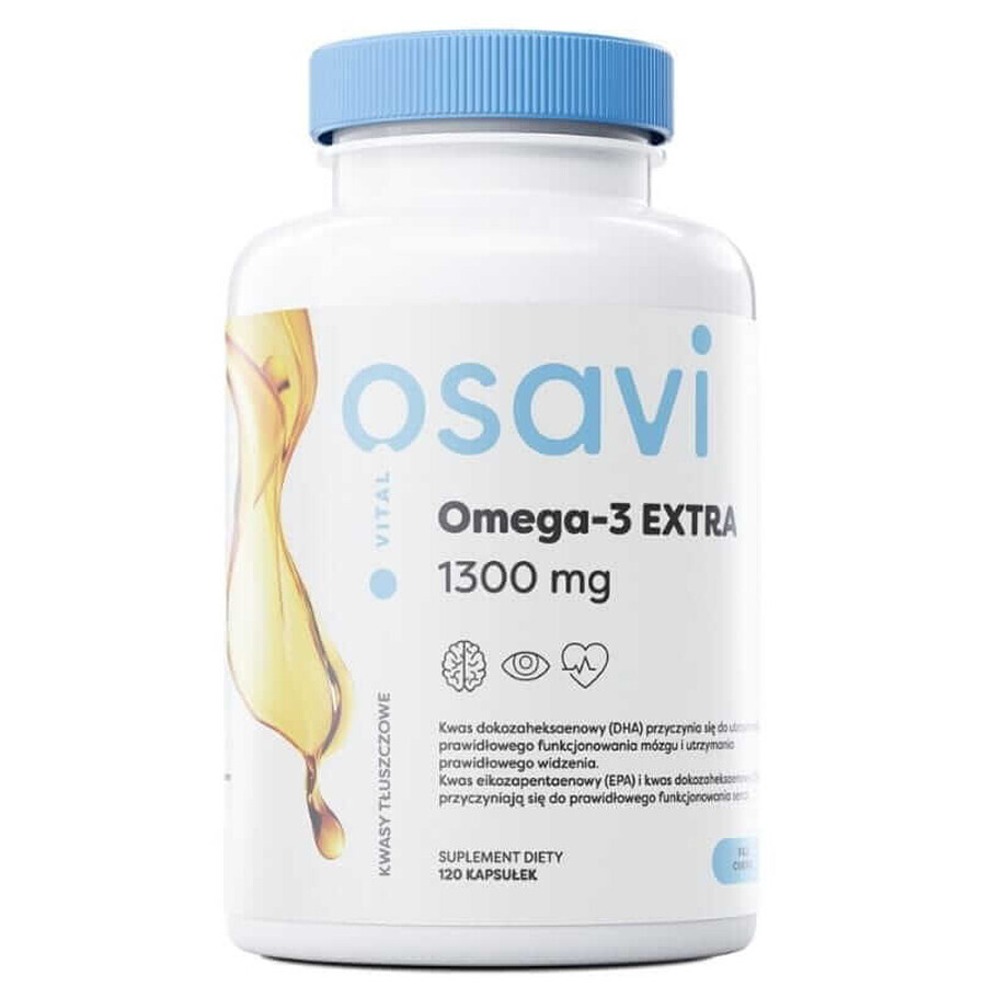 Osavi Omega-3 EXTRA, 1300 mg limón 120 cápsulas