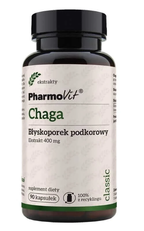 Chaga 4:1 - 90 Kapseln (Spinndrüse subkortikal) Pharmovit Classic