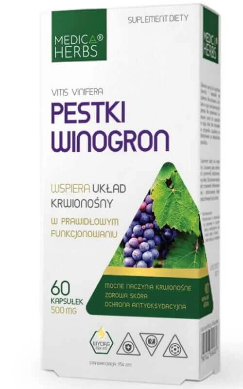 Traubenkern 500mg OPC OPC 95%, 60 Kapseln Medica Herbs