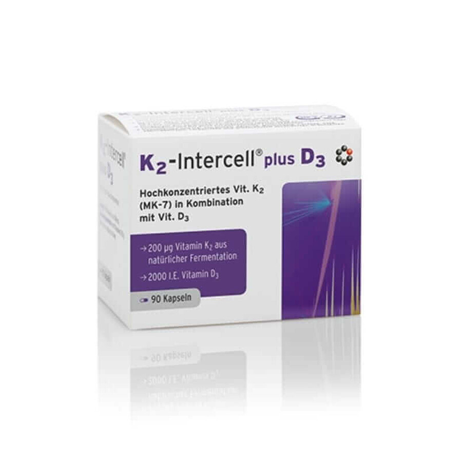 Vitamine K2 - Intercell plus D3 90 gélules Intercell