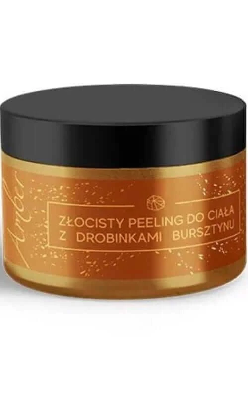 Goldenes Körperpeeling mit Bernsteinpartikeln 300g Amber Line