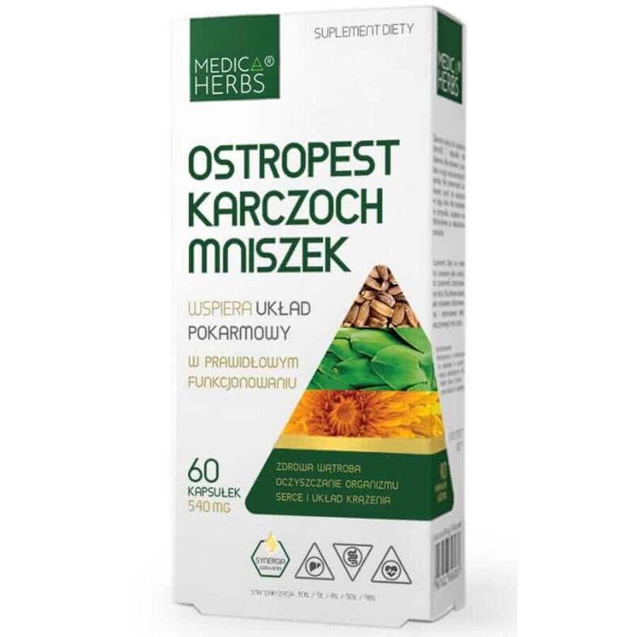 Distel, Artischocke, Löwenzahn 60 Kapseln Medica Herbs