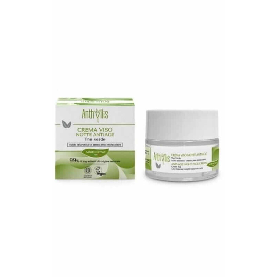 Cremă de noapte ANTI-AGE cu ceai verde și acid hialuronic 50ml Anthyllis