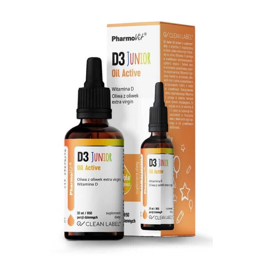 Vitamin D3 Junior Öl Aktiv 30 ml Pharmovit Clean Label