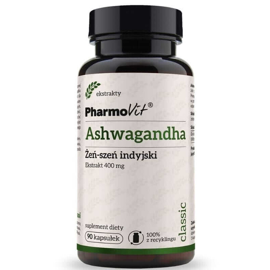 Indischer Ashwagandha Ginseng 400 mg (90 Kapseln) Pharmovit Classic