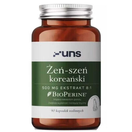 Ginseng coreano 500 mg 90 cápsulas UNS