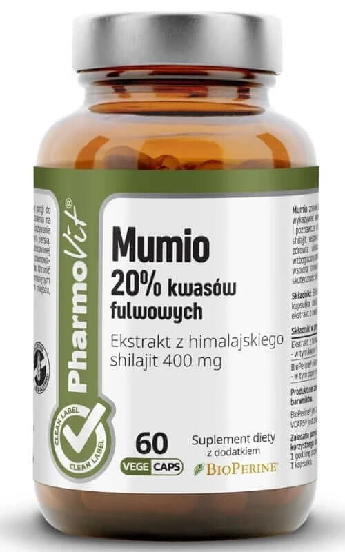 Mumio 20% Fulvosäuren 60 Kapseln PharmoVit Clean Label
