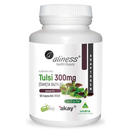 Tulsi (basilico santo) estratto 5% 300 mg (90 capsule) Aliness