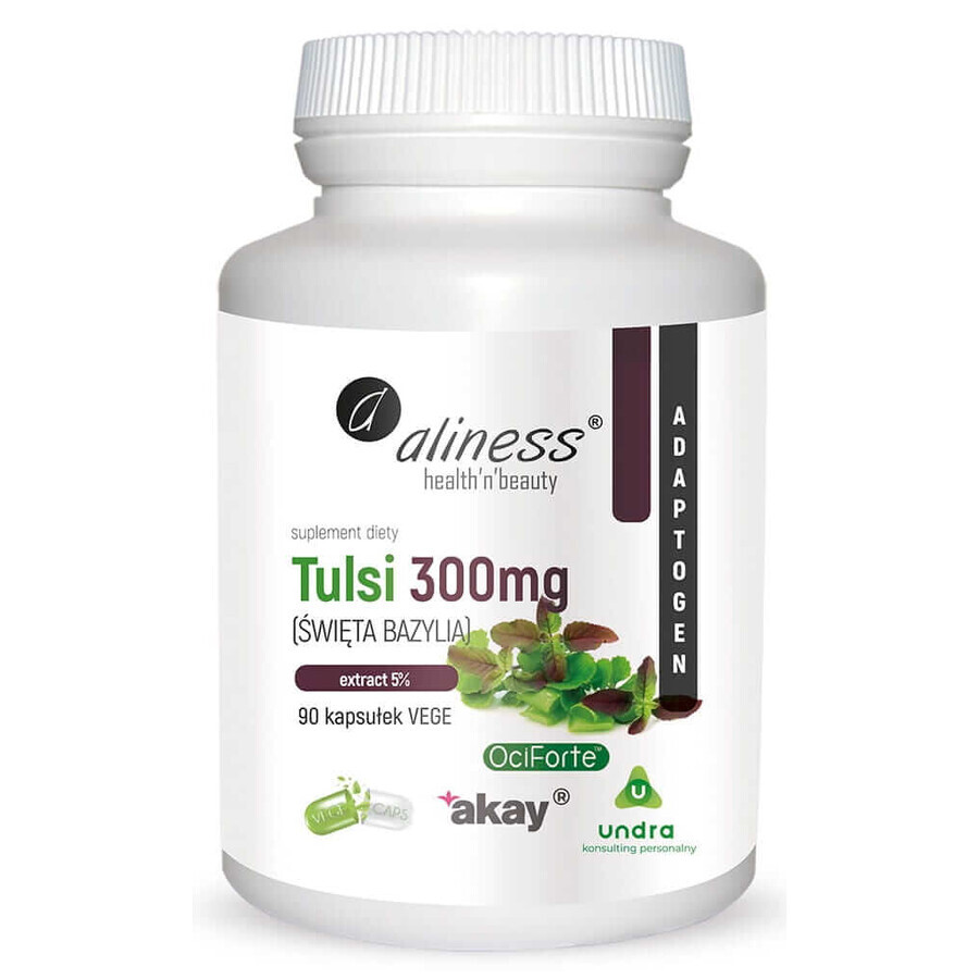 Tulsi (basilico santo) estratto 5% 300 mg (90 capsule) Aliness