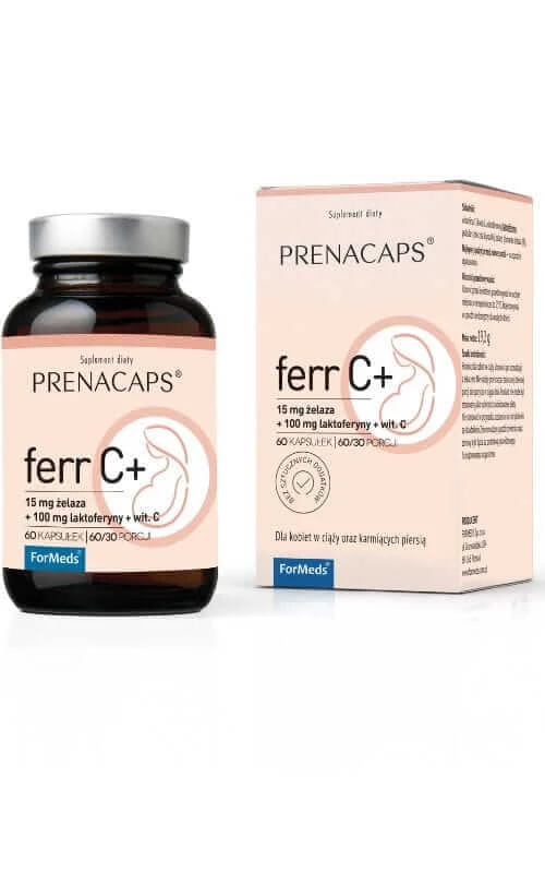 Prenacaps Ferr C + (Lactoferin + Vitamin C) 60 Kapseln ForMeds