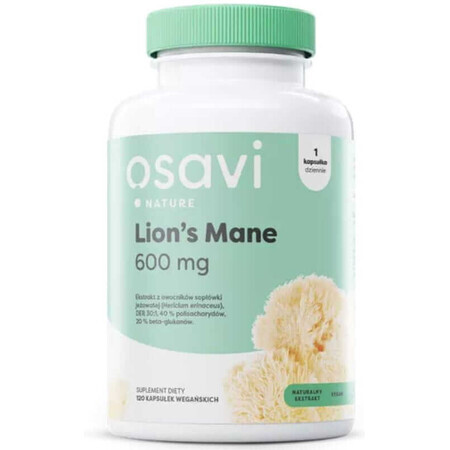 Osavi Lion's Mane (coneflower) 600 mg - 120 vegan capsules