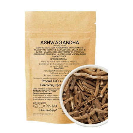 Ashwagandha gehackte Wurzel 50g ZIELARZPOLSKI