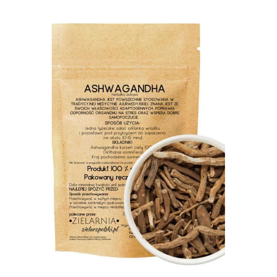 Ashwagandha gehackte Wurzel 50g ZIELARZPOLSKI