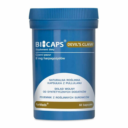 BICAPS Teufelskralle (Schwarze Kralle) Extrakt 200 mg 60 Kapseln. Formate