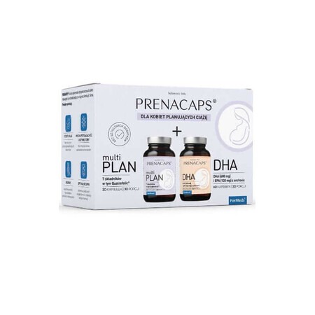 PRENACAPS multiPLAN 30 gélules + DHA 60 gélules ForMeds