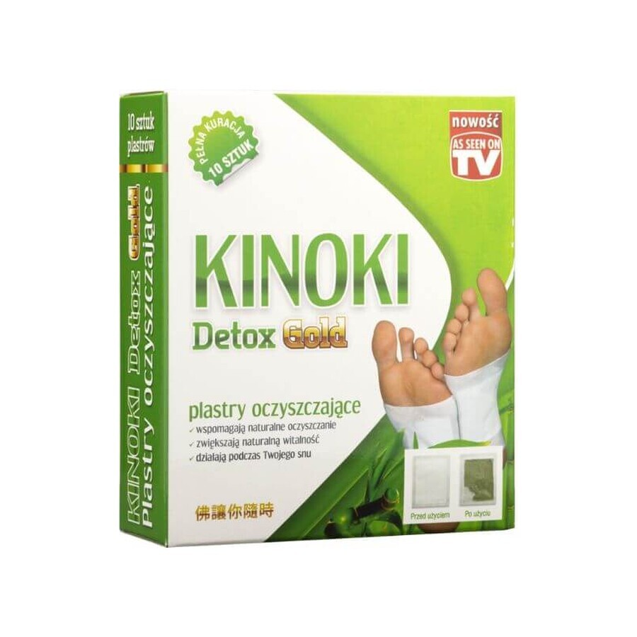 Parches limpiadores Kinoki Detox Gold Bio-Formula 10 unidades Aura Herbals