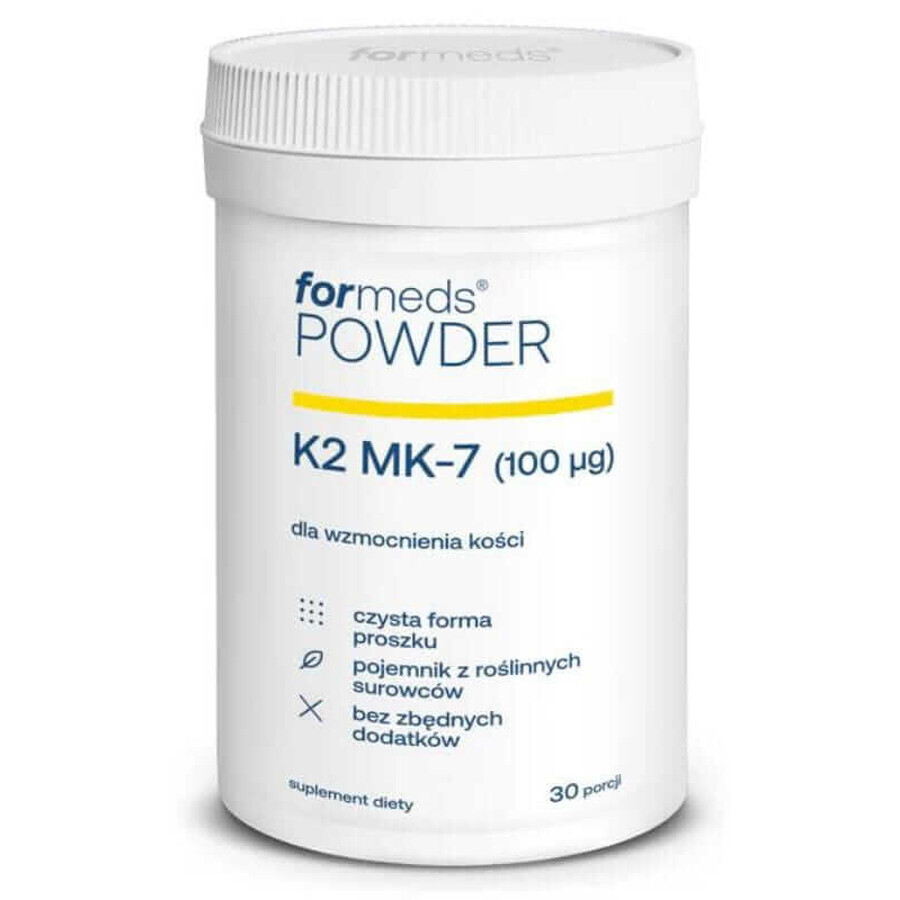 POWDER K2 MK-7 MK-7 100mcg (30 Portionen) - Vitamin K2 MK7 Formeds