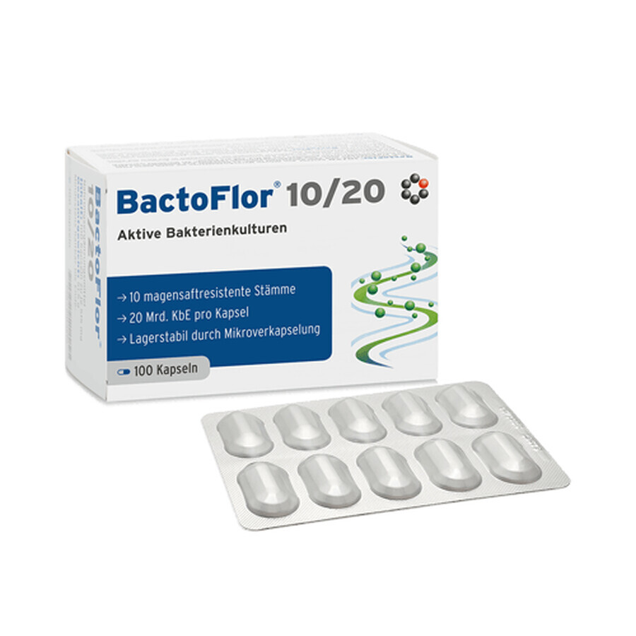 BactoFlor 10/20 100 gélules INTERCELL Pharma - probiotique