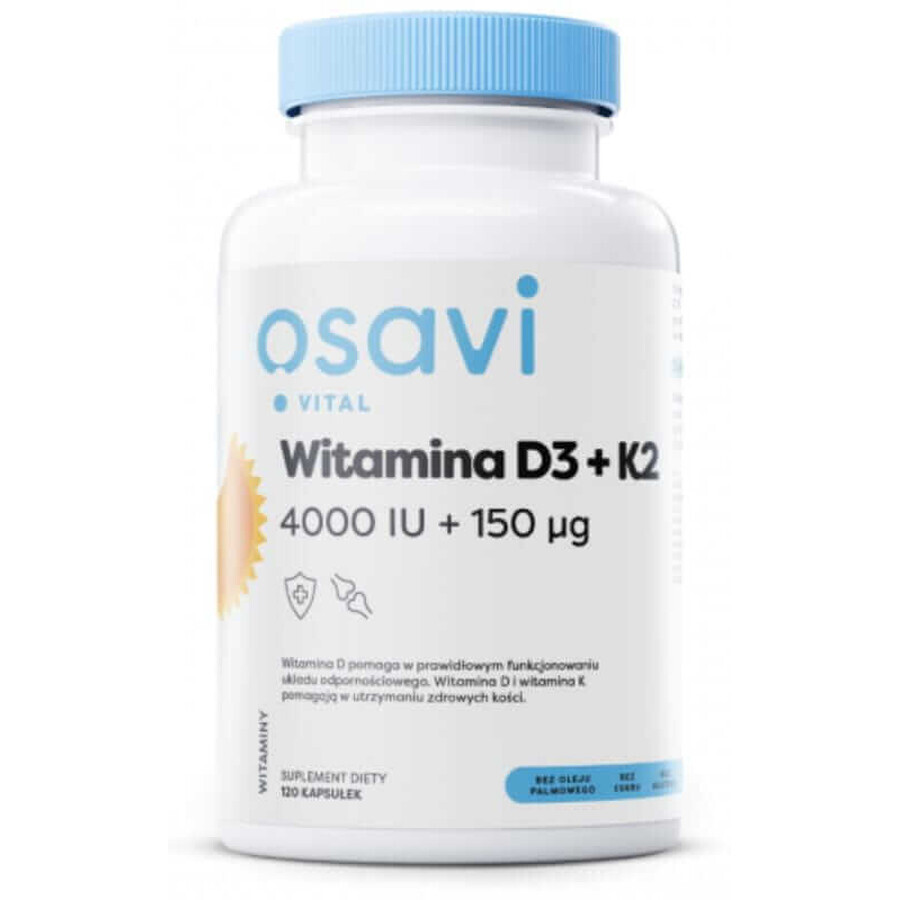 Osavi Vitamine D3 4000UI + K2 150mcg - 120 gélules