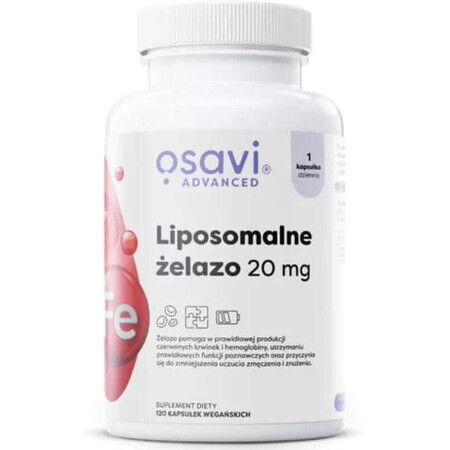 Osavi Eisen liposomal 20 mg - 120 vegane Kapseln