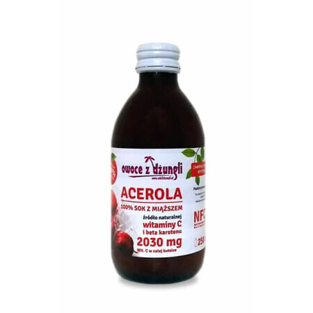 Jus de pulpe d'acérola 100% 250 ml