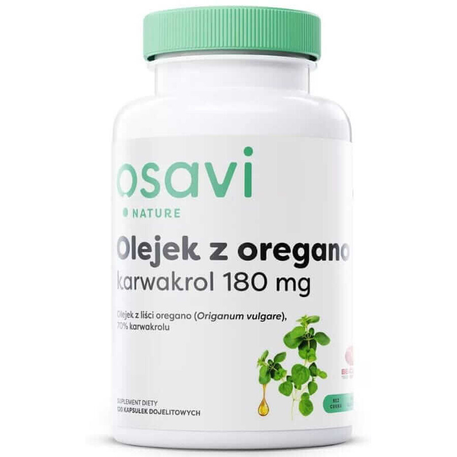 Oreganoöl Carvacrol 180mg 120 Kapseln Osavi