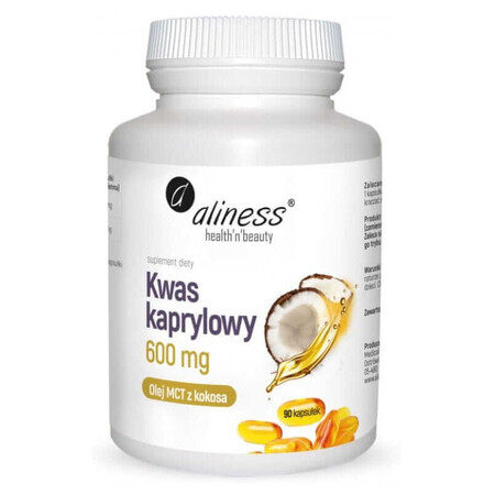 Caprylzuur 600mg, 90 capsules Aliness